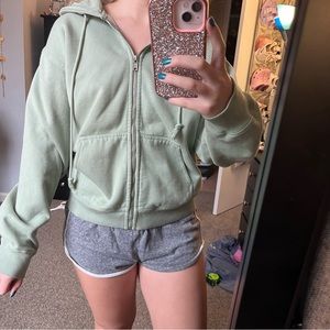 Brandy Melville John galt sage green oversized Christy hoodie